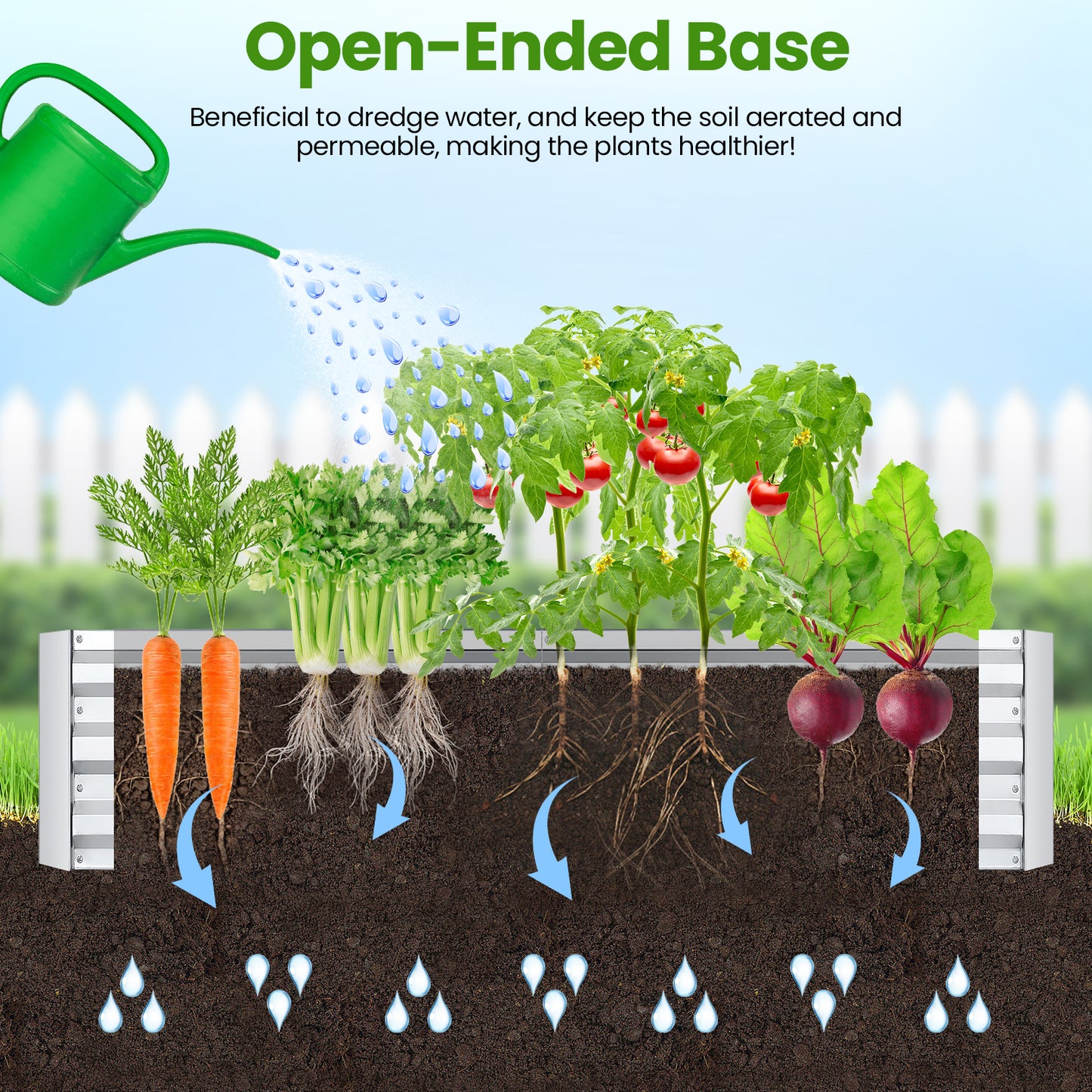 Galvanized Raised Garden Bed With Cover And Greenhouse Kit
