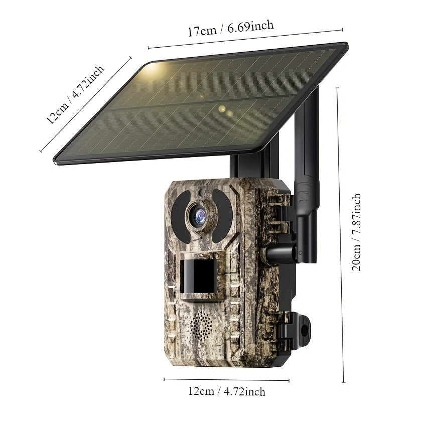 4G LTE Trail Camera With Solar Panel And Night Vision