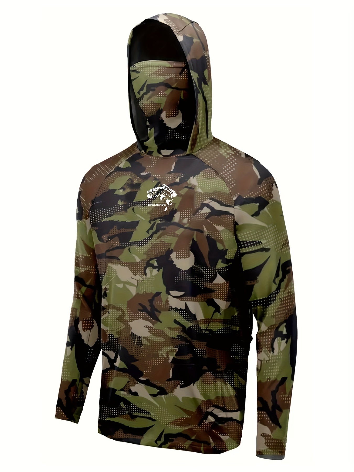 Men's Camouflage Fishing Hoodie Breathable UV Protection