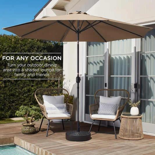 Durable Outdoor Patio Umbrella with Easy Tilt and Crank System - Parry's Picks