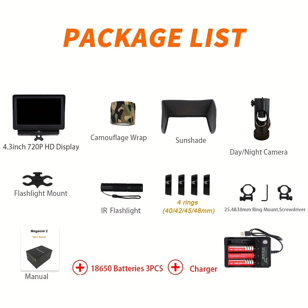 Megaorei 2A Night Vision Scope Hunting Wildlife HD
