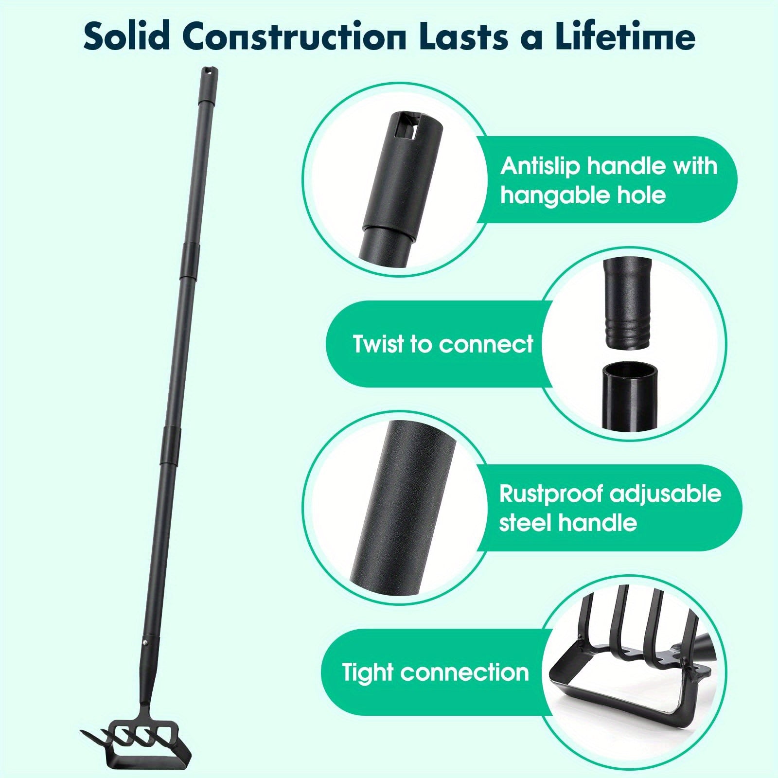 Commercial Grade 2-in-1 Adjustable Garden Hoe and Cultivator - Parry's Picks