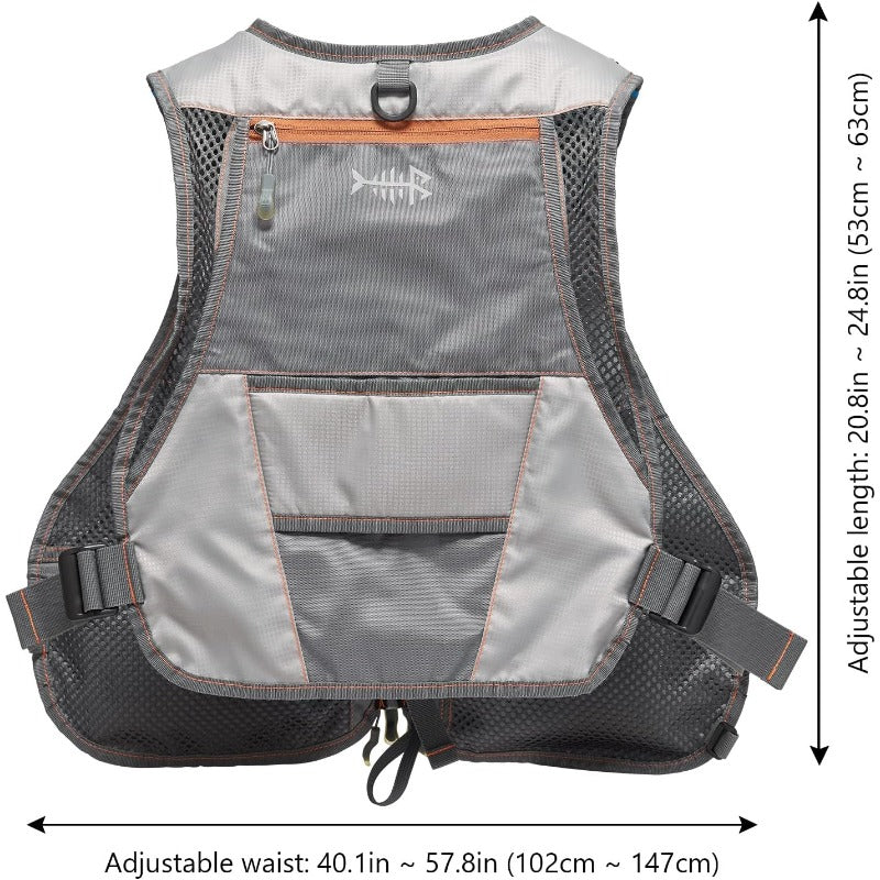 Fly Ves Heavy Duty Fly Fishing Vest With 18 Pocket System Hydration Compatible Adjustable Padded Back