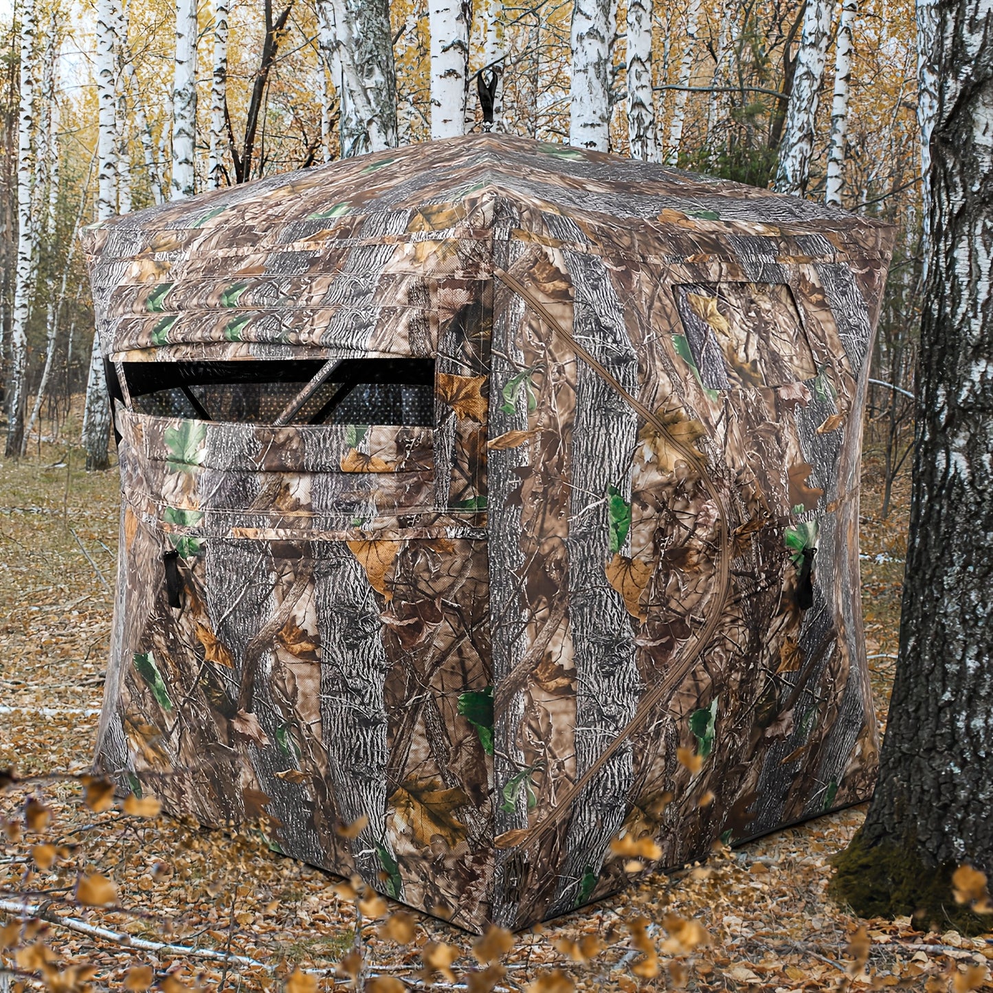 YAFITI 3 Person See Through Ground Hunting Blind Windows