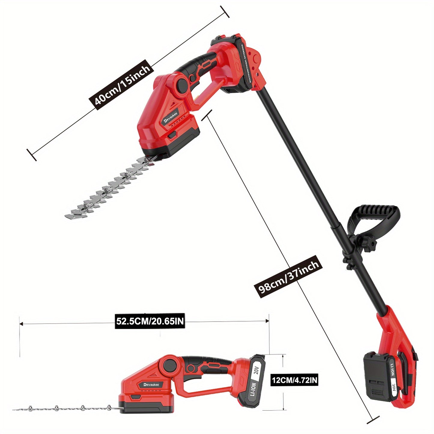 Cordless Grass Shear and Shrub Trimmer with Rechargeable Battery - Parry's Picks
