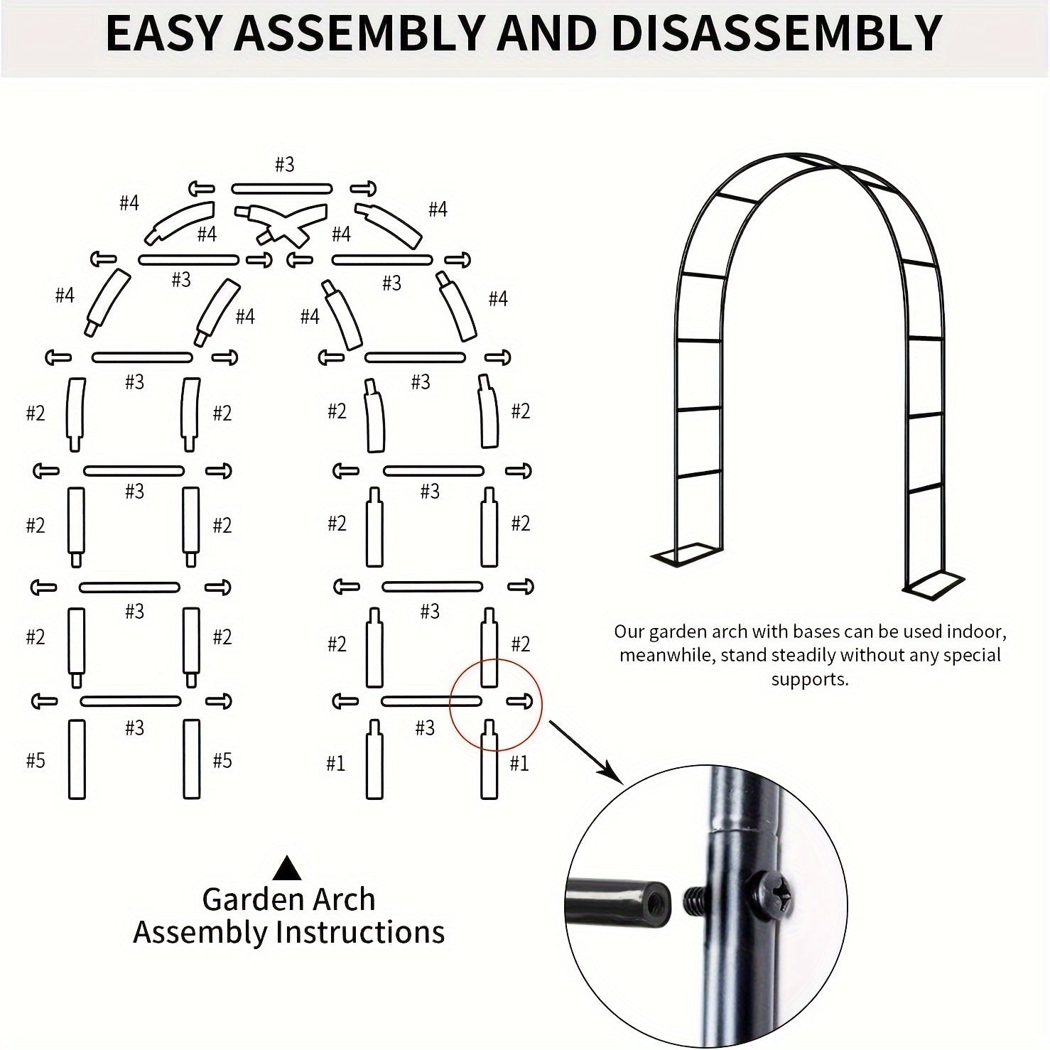Metal Garden Pavilion Arch for Climbing Plants and Decor - Parry's Picks