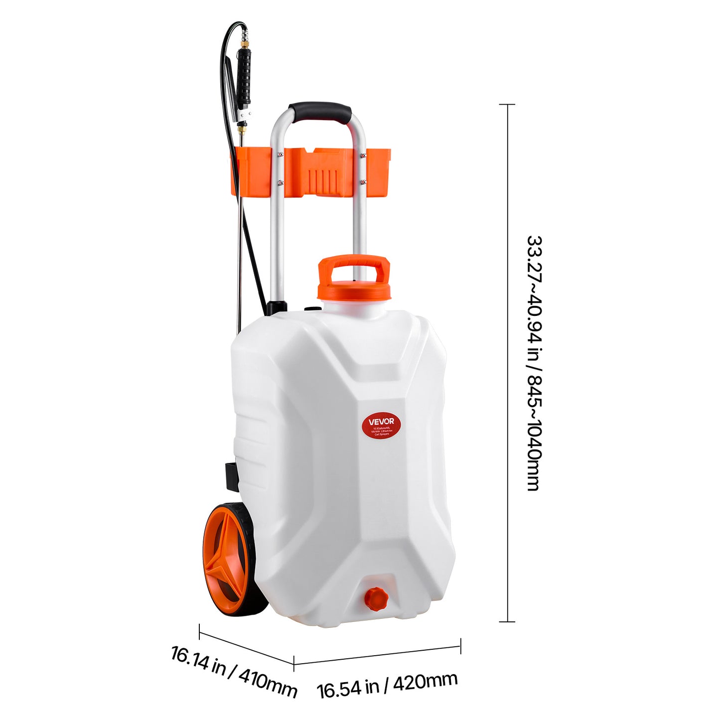 VEVOR Battery Powered Electric Sprayer With Cart 0-80 PSI