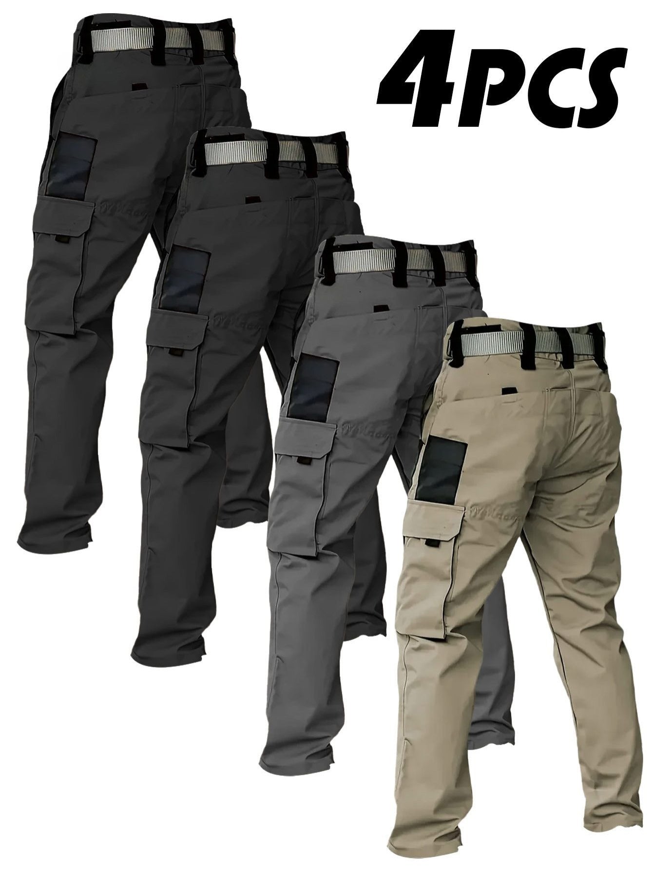 DISI Mens Straight Cargo Pants Quick Dry MultiPocket