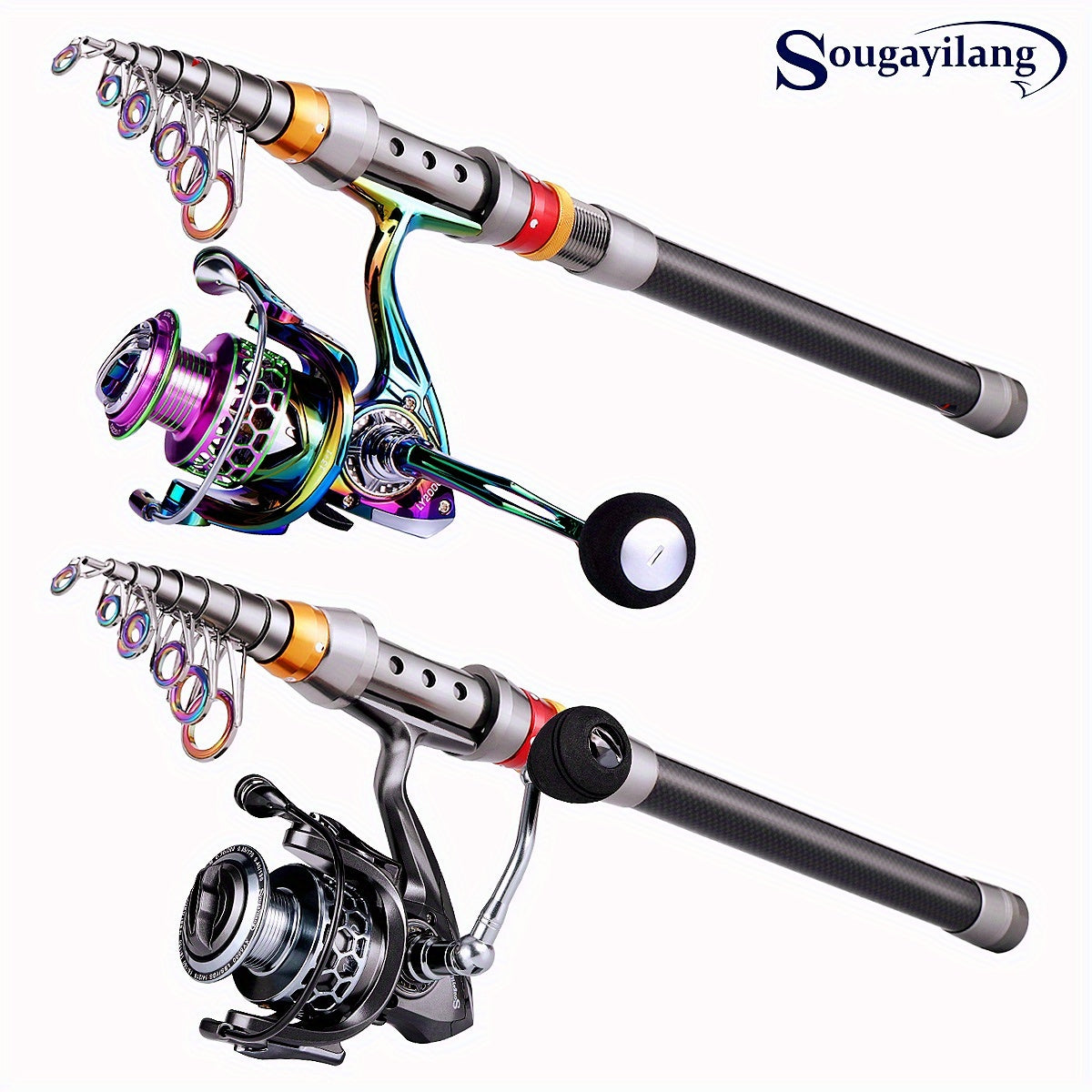 SOUGAYILANG Ultra Light Fishing Rod and Reel Combo Graphite