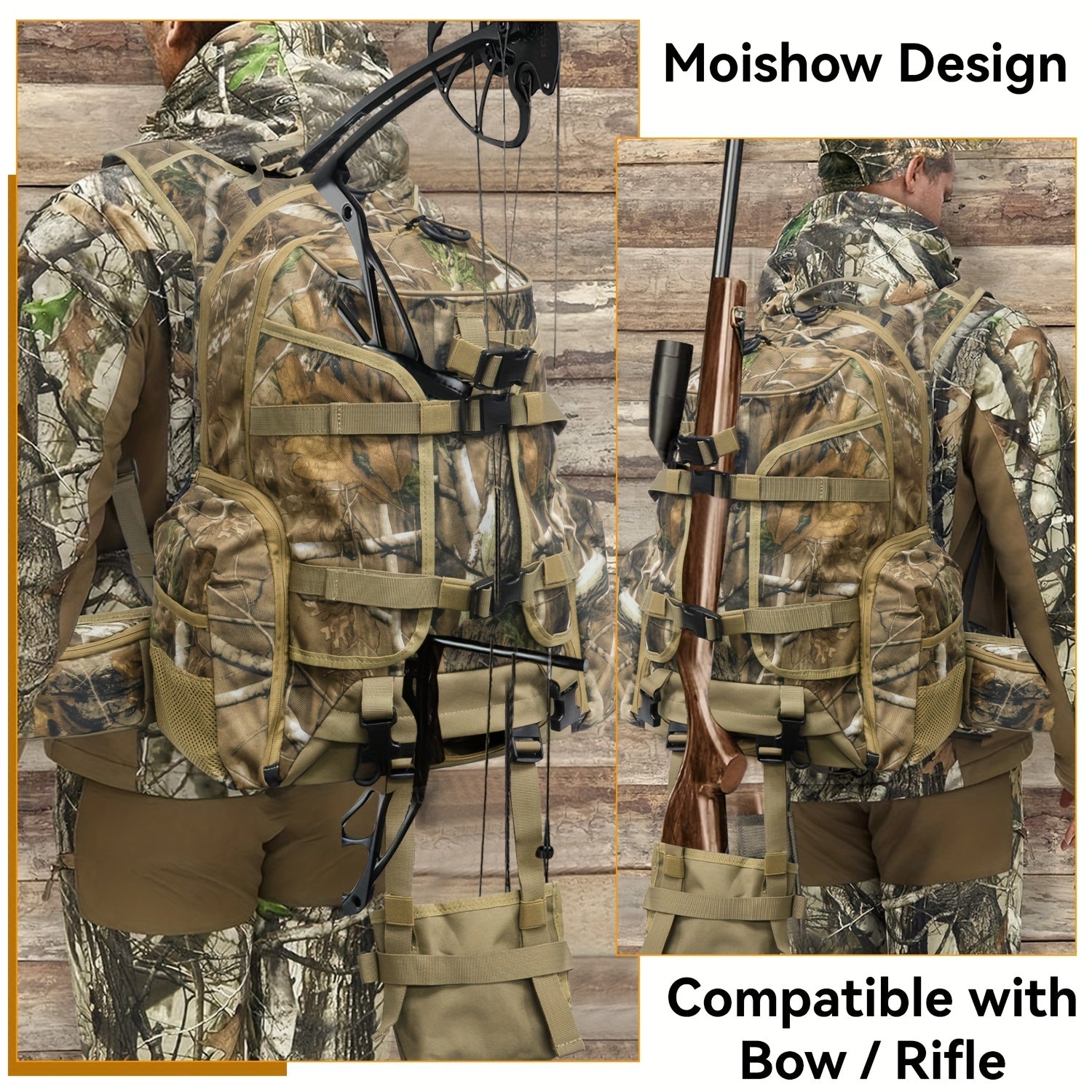 Camo Hunting Backpack For Men With Utility Pockets Oxford Cloth - Parry's Picks