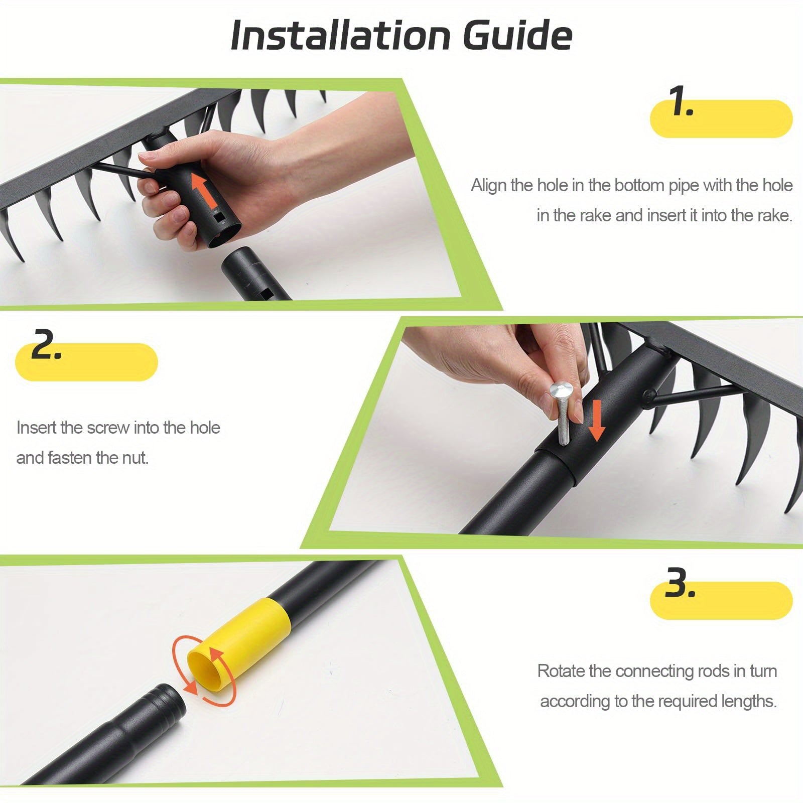 Heavy Duty Bow Rake for Garden Soil and Debris Cleanup - Parry's Picks