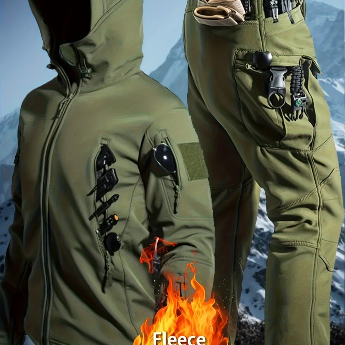 SOVTEMPCollar Men's Thickened Windproof Hoodie Jacket With Pockets - Parry's Picks