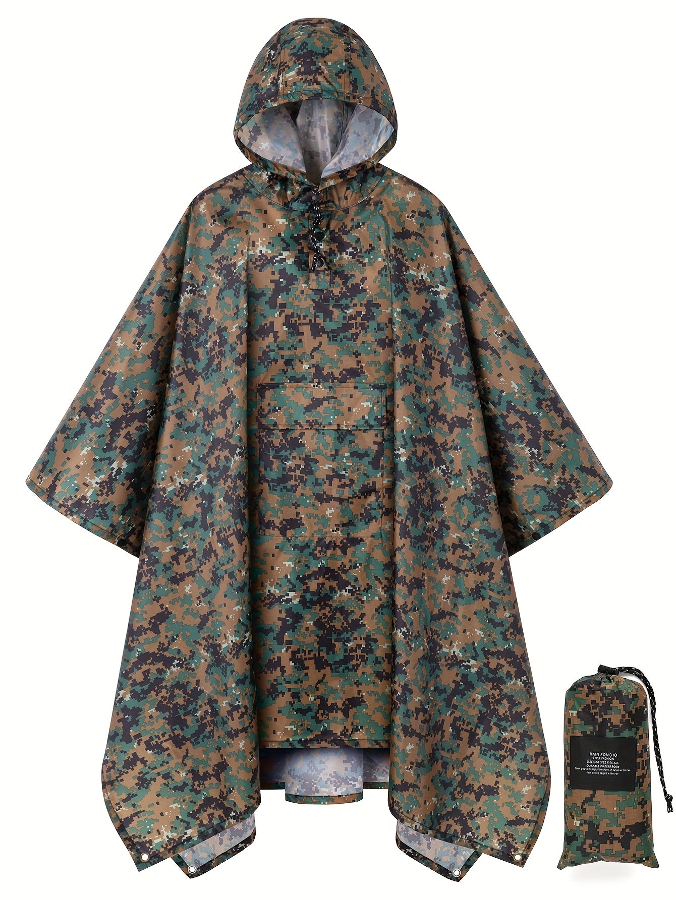 Lightweight Reusable Hooded Rain Poncho for Adults Men Women - Parry's Picks