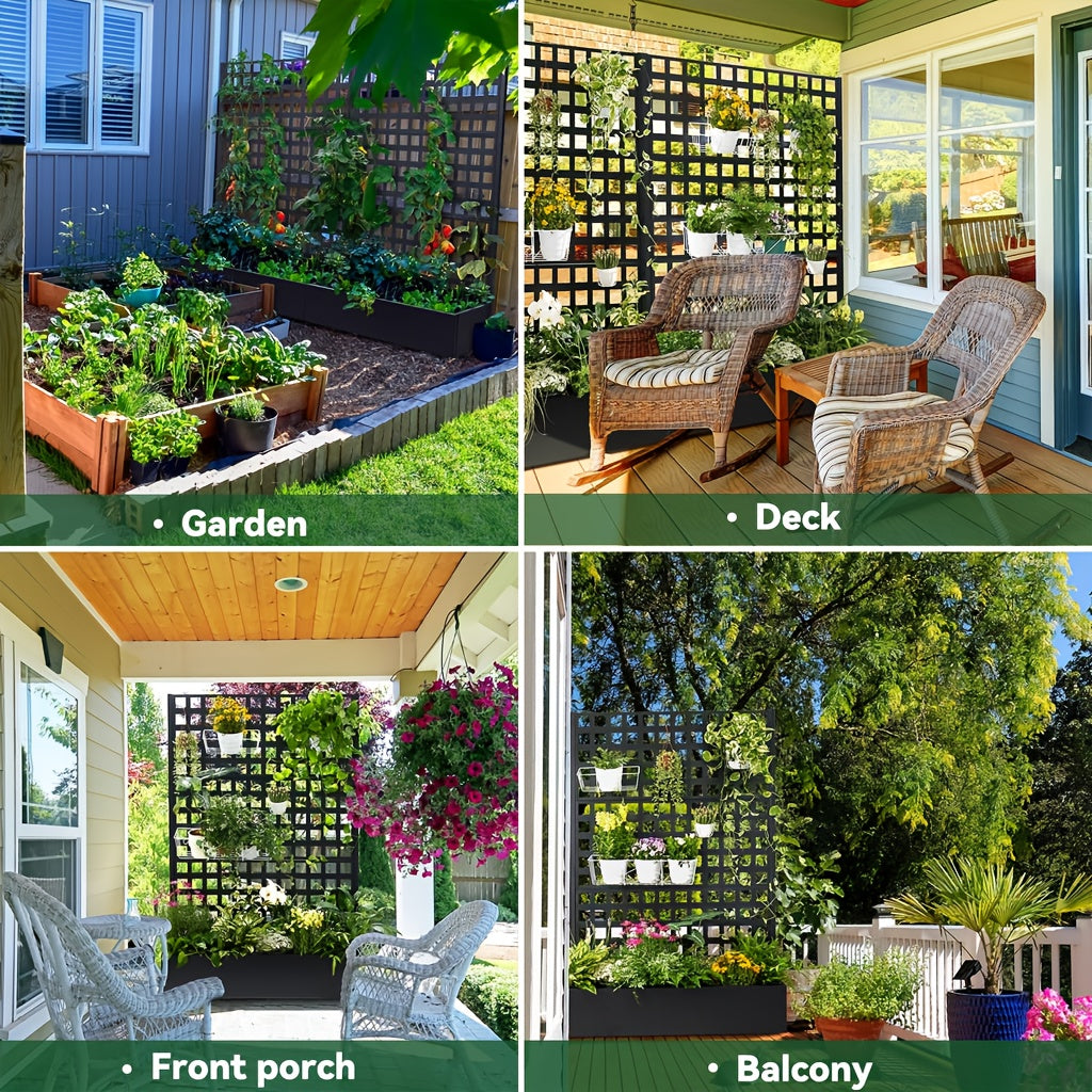 Heavy Duty Metal Planter Box With Trellis Raised Garden Bed