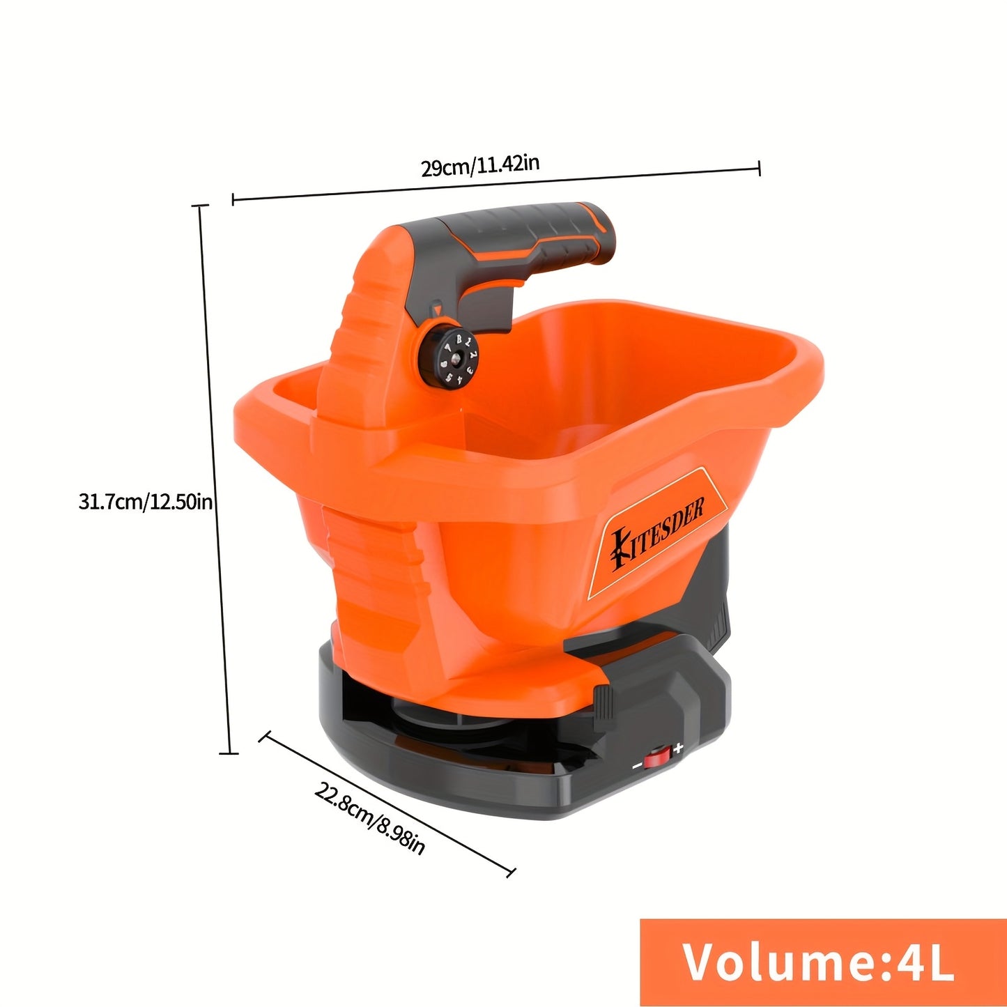 Electric Seeder Spreader With 2000mAh Batteries And Charger