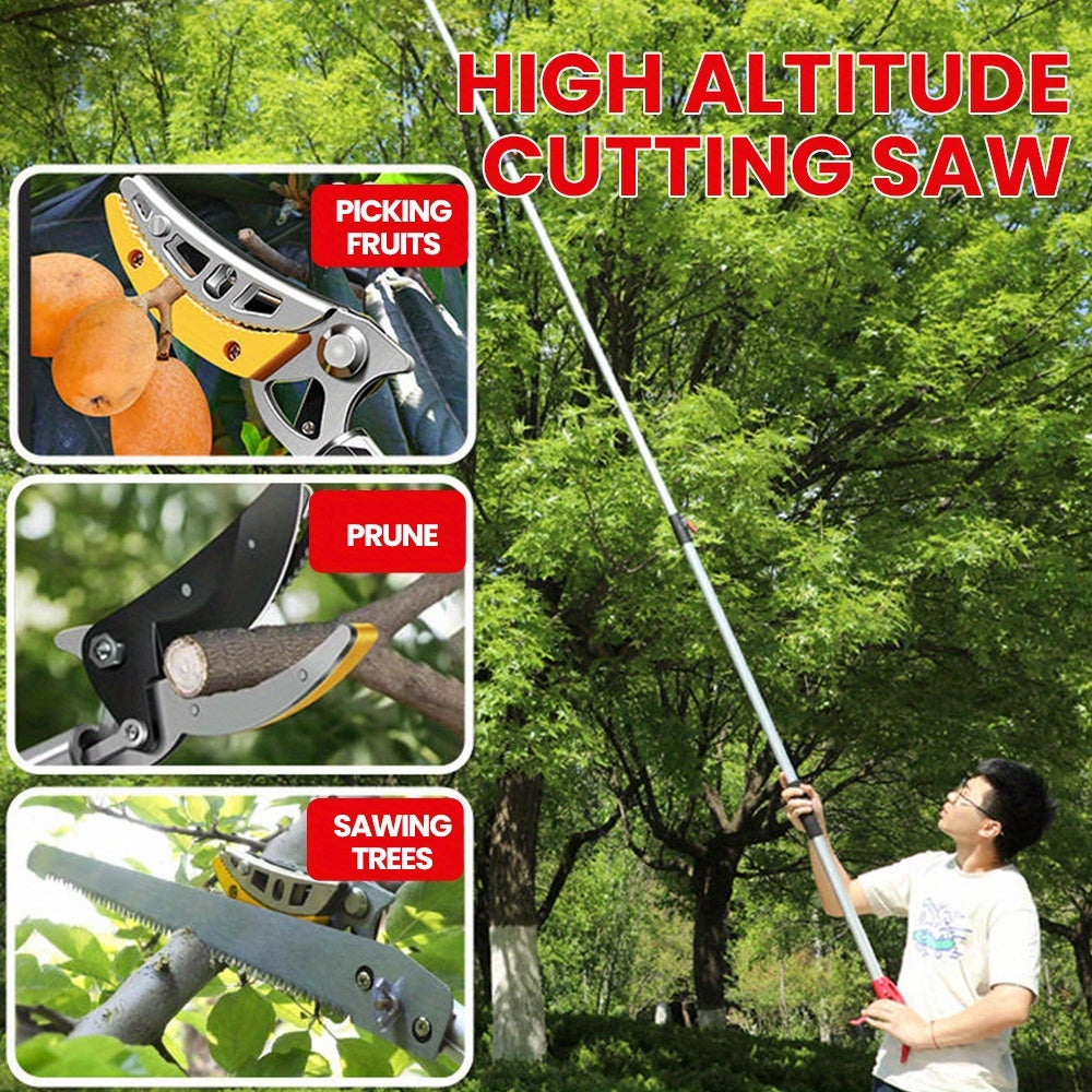 Airaj Heavy Duty Retractable Pruning Shears With Long Shaft