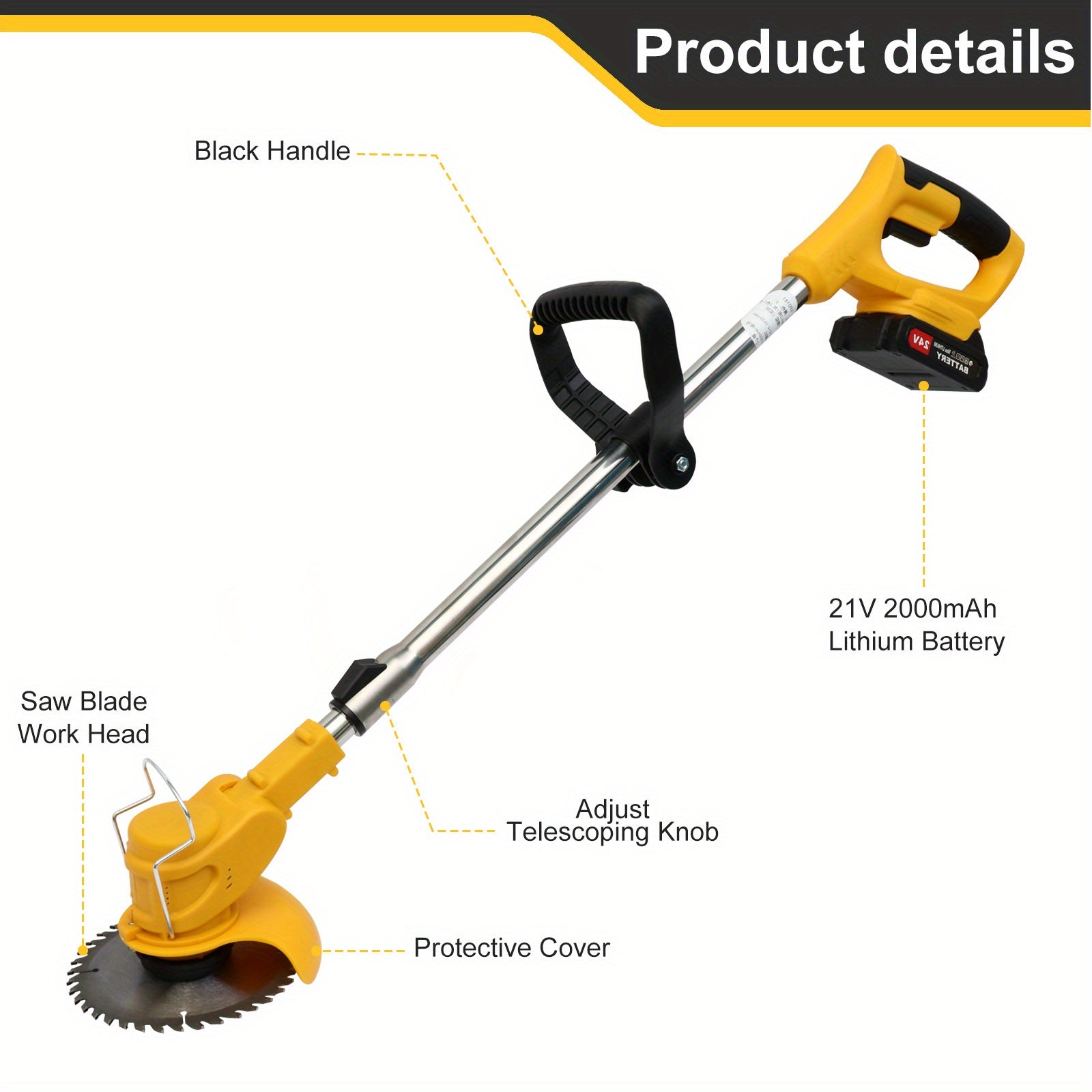 Cordless 3-in-1 Weed Trimmer Edger for Lawn and Garden - Parry's Picks