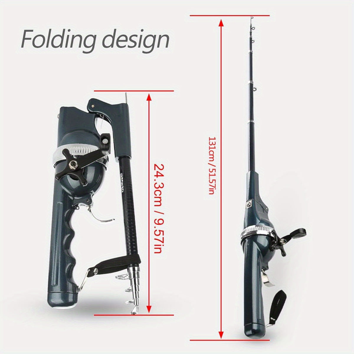 Telescopic Fishing Rod and Reel Combo Portable for Travel