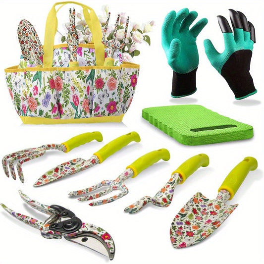 Cute Heavy Duty Aluminum Garden Tool Set with Rubber Grip - Parry's Picks