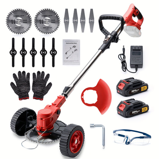 Turbo 20V Lightweight Cordless Electric Lawn Mower and Trimmer