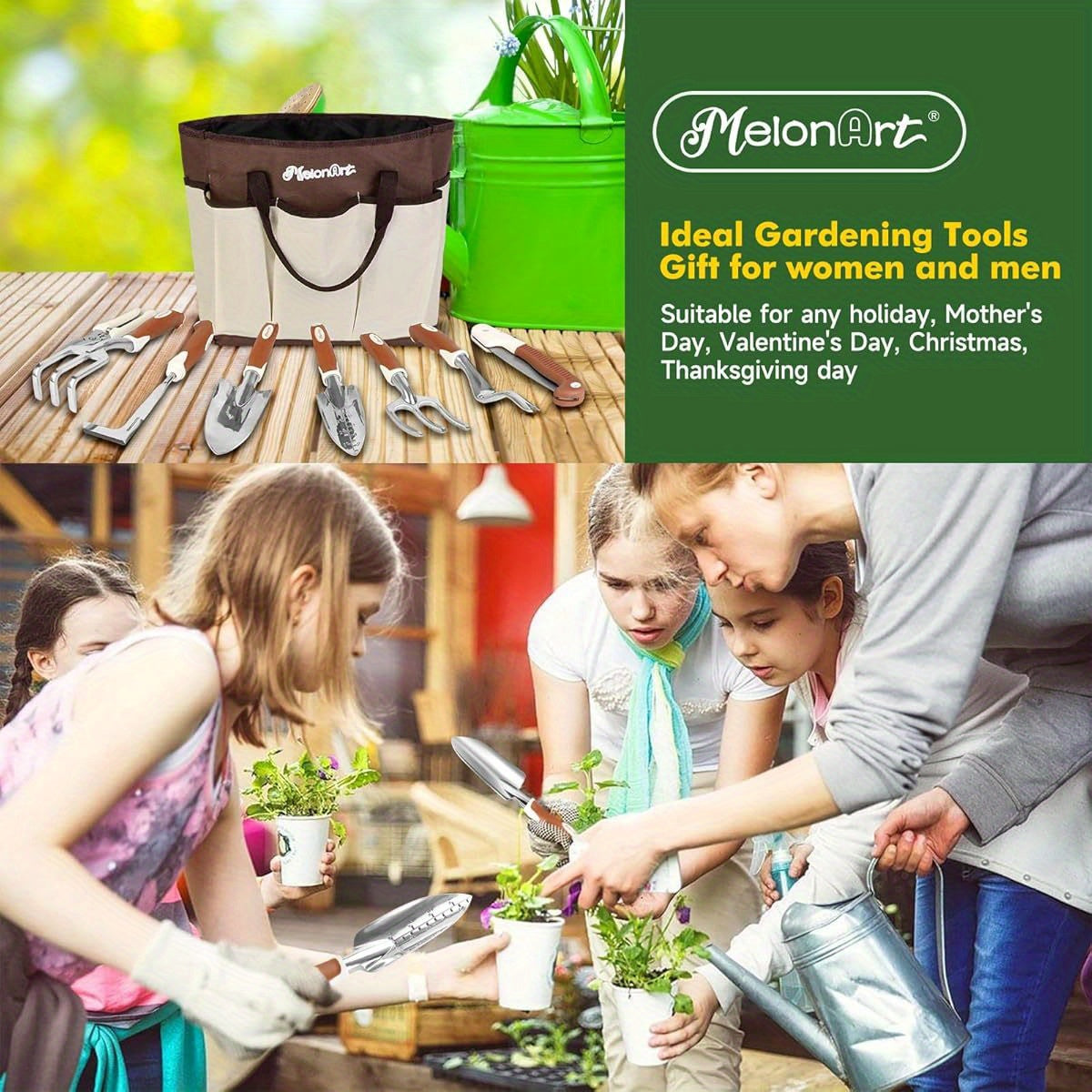 Heavy Duty Gardening Tool Set with Tote Bag and Gloves - Parry's Picks