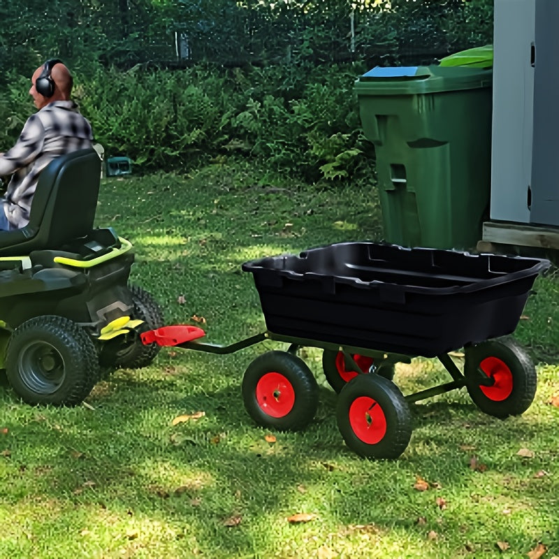 CUISINAID Heavy Duty Plastic Dump Cart With Durable Tires