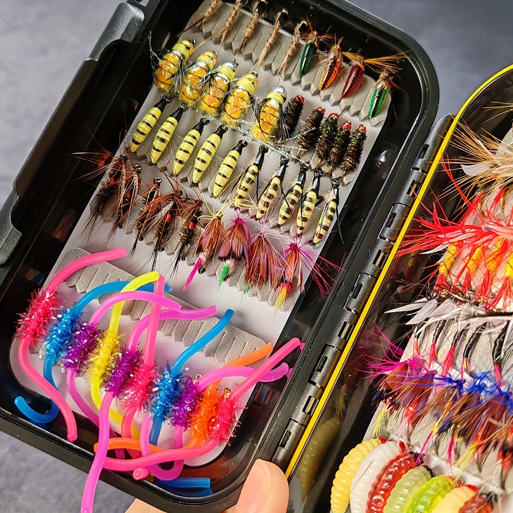 QIEVCRME Fly Fishing Flies Assortment Nymphs Streamers Box