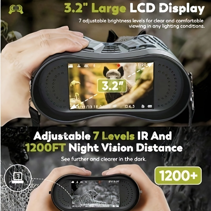 Ginost 4K Night Vision Binoculars With 8x Digital Zoom