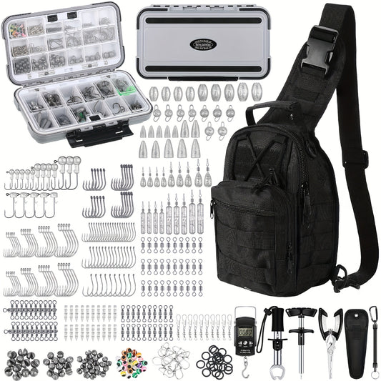 OUTUS 397 Piece Fishing Tool Kit With Backpack Tackle Box