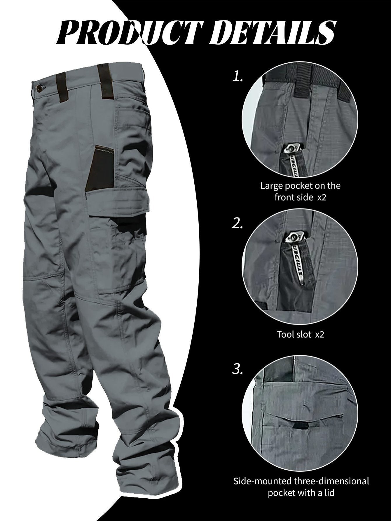 DISI Mens Cargo Pants Outdoor Breathable Work Trousers