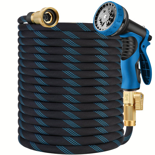 Lightweight 100ft Garden Hose with 10 Function Nozzle - Parry's Picks
