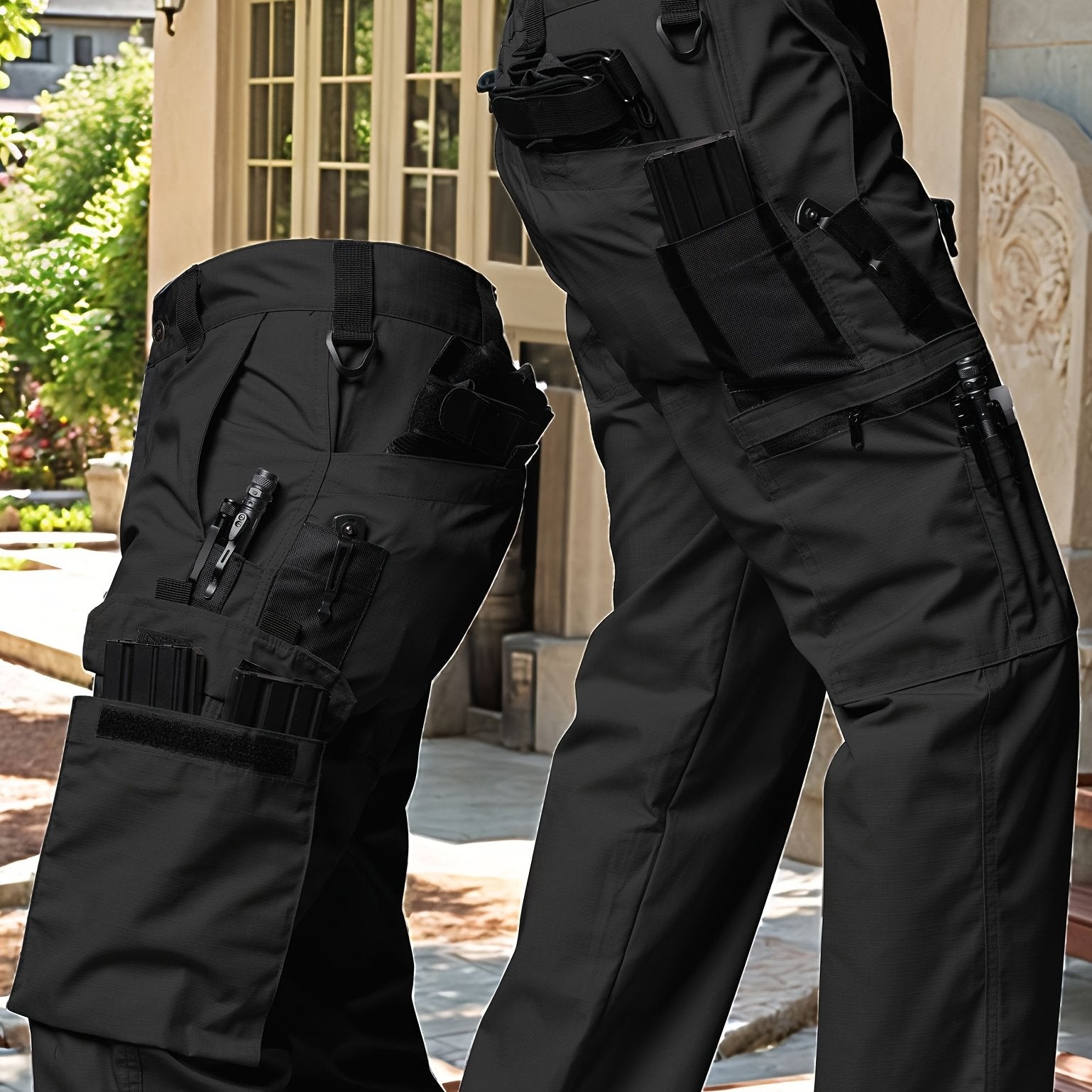 Mens Tactical Cargo Pants With Multi Pocket Zipper System Outdoor - Parry's Picks