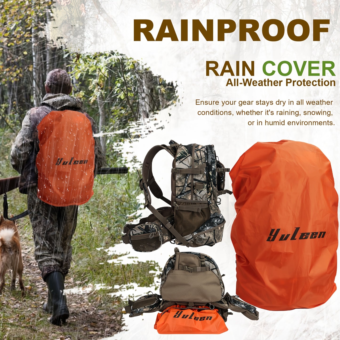 Rugged Hunting Backpack for Men with Water Resistant Closure