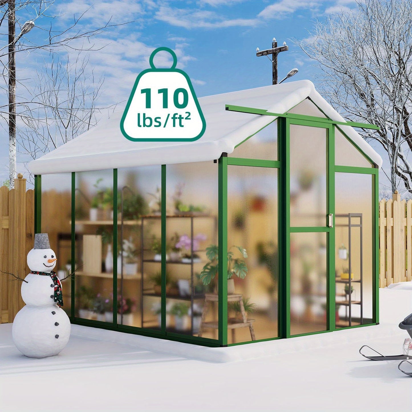 Walk In Greenhouse With Vent Roof Window And Aluminum Frame