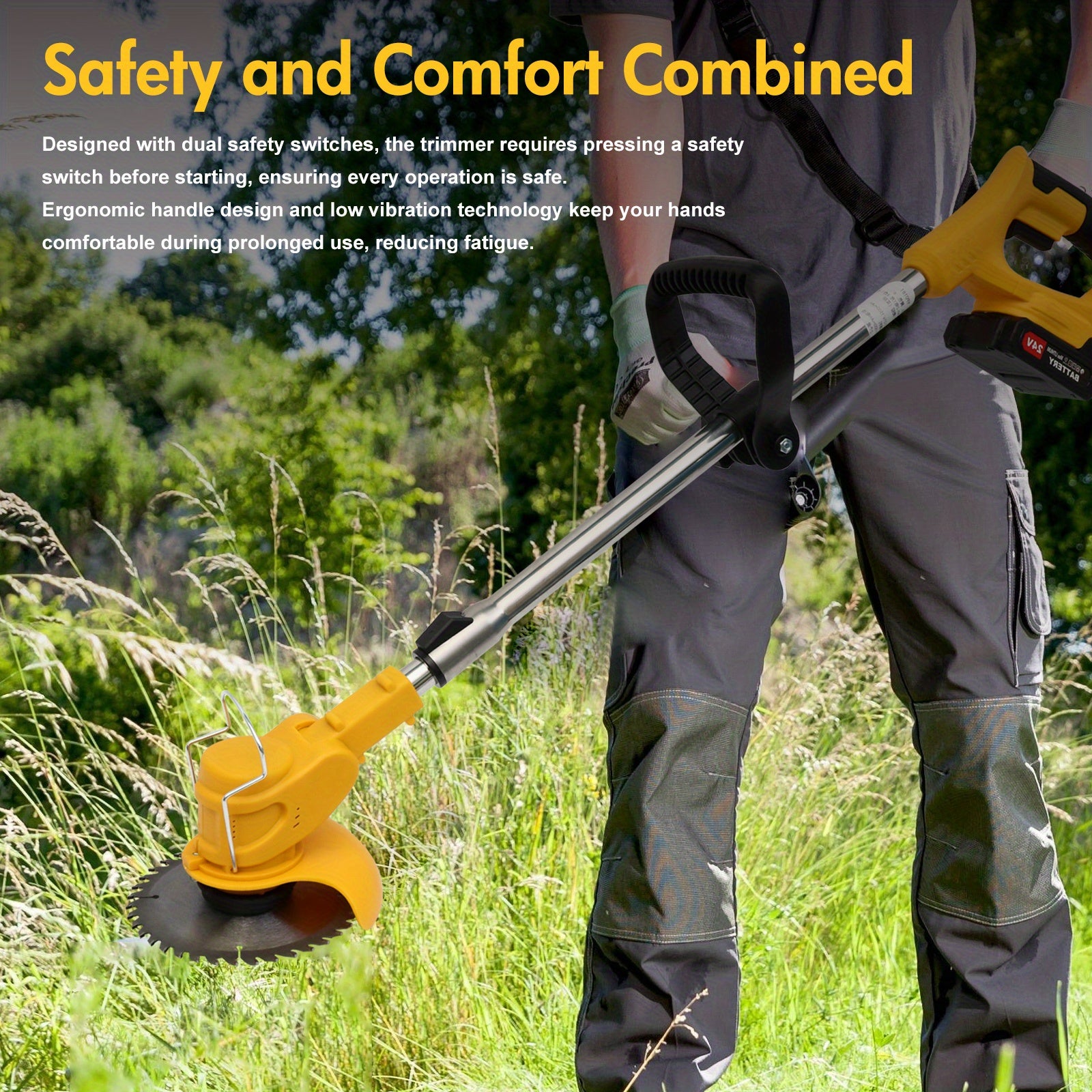 Cordless 3-in-1 Weed Trimmer Edger for Lawn and Garden - Parry's Picks