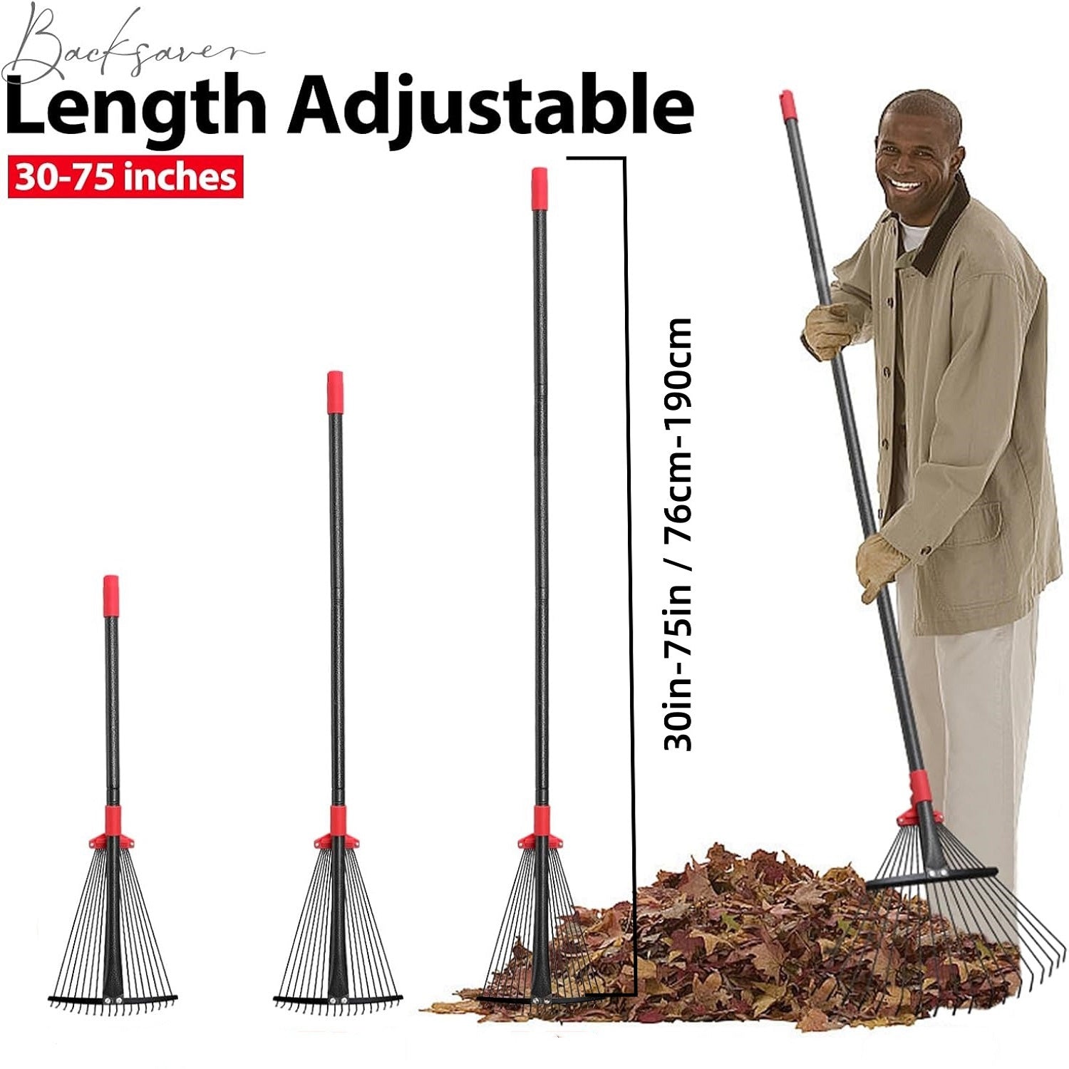 Adjustable Heavy Duty Leaf Rake for Fast Lawn Cleanup - Parry's Picks