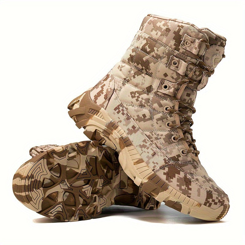 YTAT Men's Light Motorcycle Combat Boots Hiking Shoes
