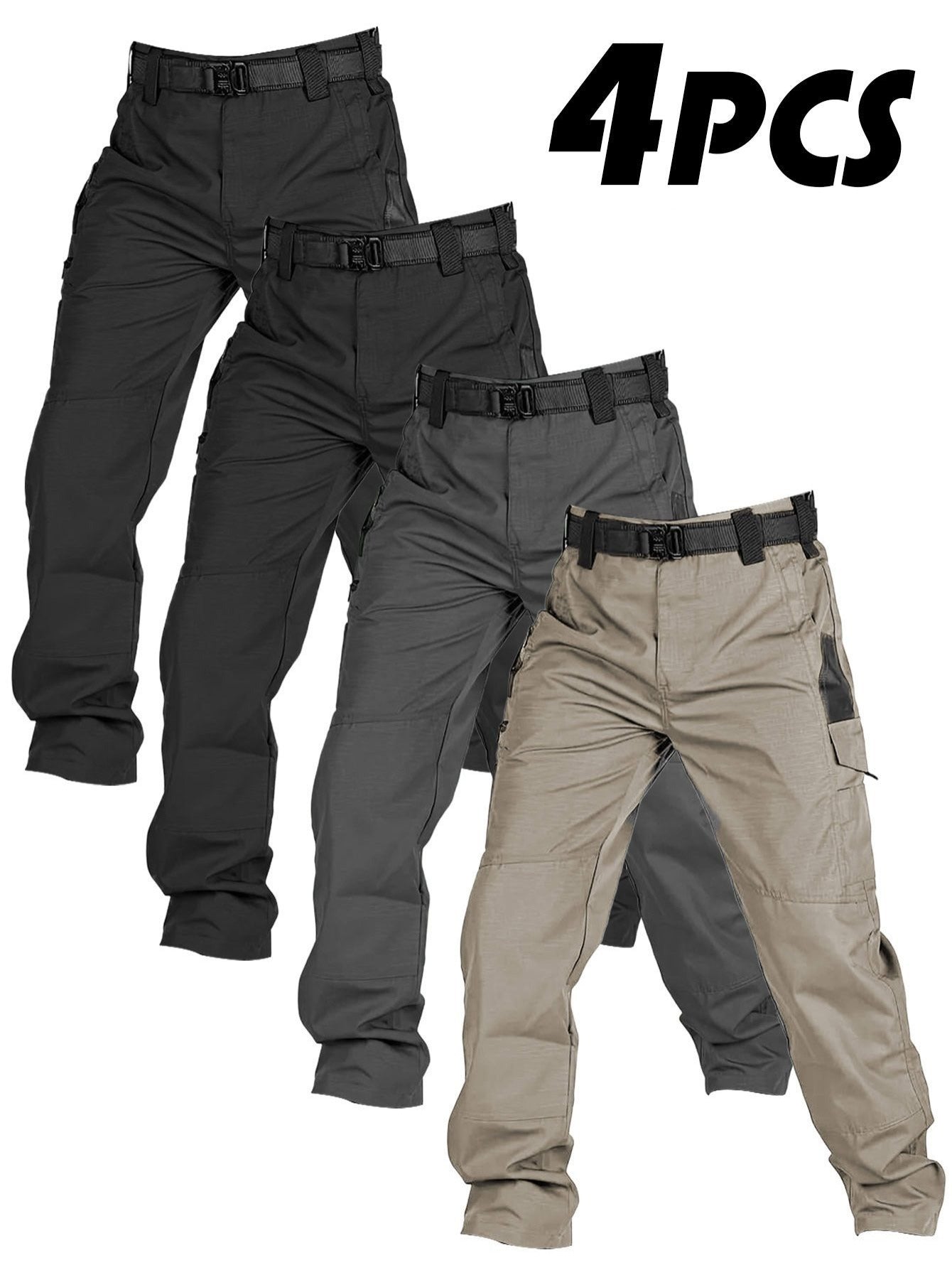 DISI Mens Straight Cargo Pants Quick Dry MultiPocket
