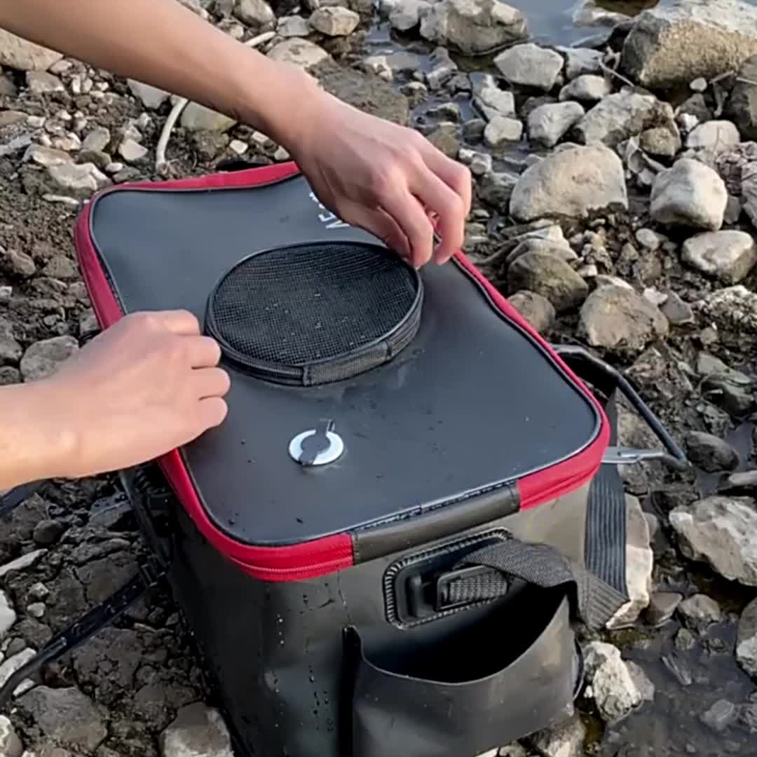 Foldable EVA Fishing Bucket Tackle Bag For Outdoor Gear