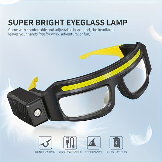 TD0243 COB Headlamp With Eyeglasses, 5 Modes, Rechargeable TypeC - Parry's Picks