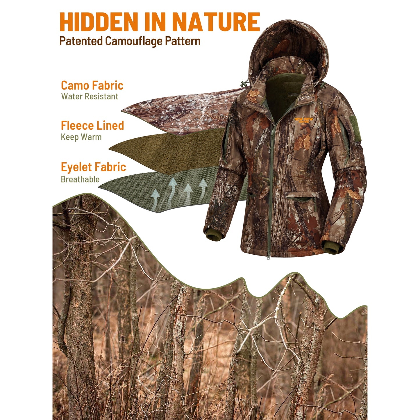 Upgraded Ultra Quiet Water Resistant Duck Hunting Jacket