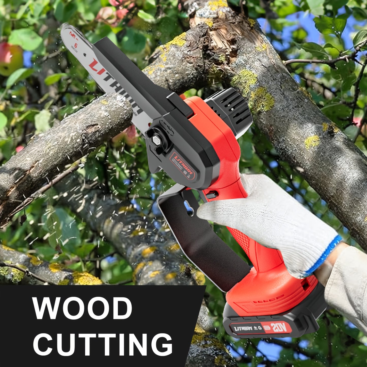 Portable Rechargeable Handheld Electric Mini Chainsaw for Gardening - Parry's Picks