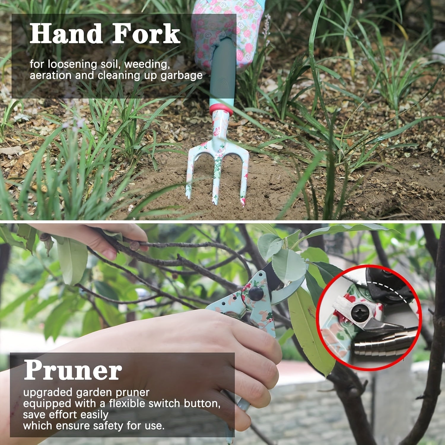 Floral Garden Tools Set for Enthusiastic Gardeners and Gifts - Parry's Picks