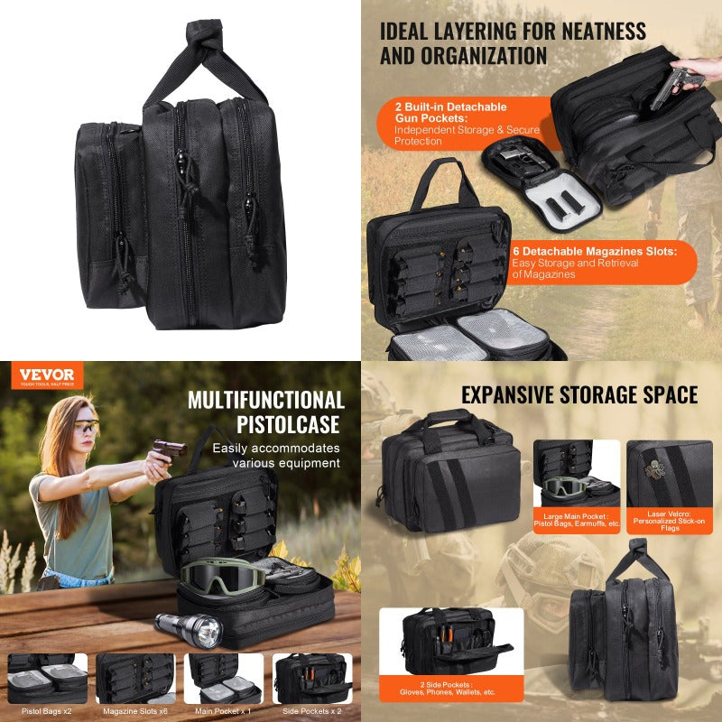 VEVOR Tactical Pistol Backpack With 2 Pistol Cases - Parry's Picks