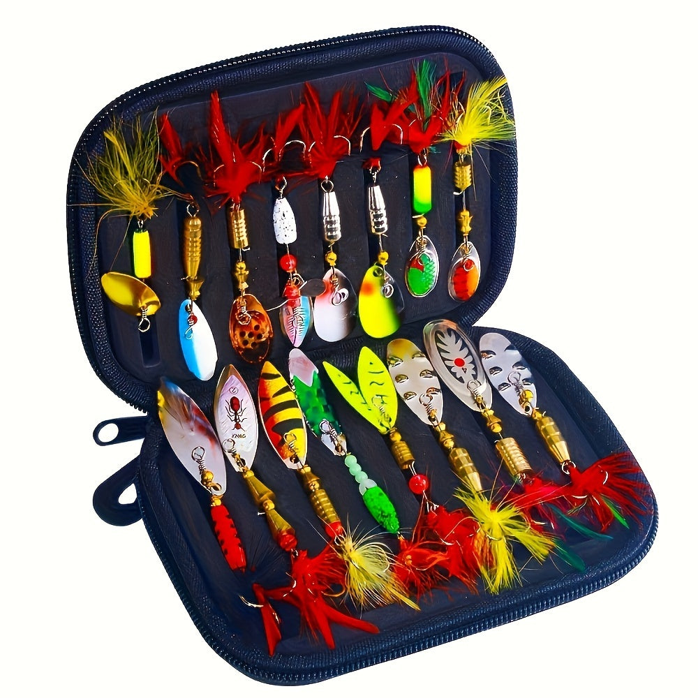 16PCS Metal Spoon Spinner Bait Kit for Freshwater Fishing - Parry's Picks