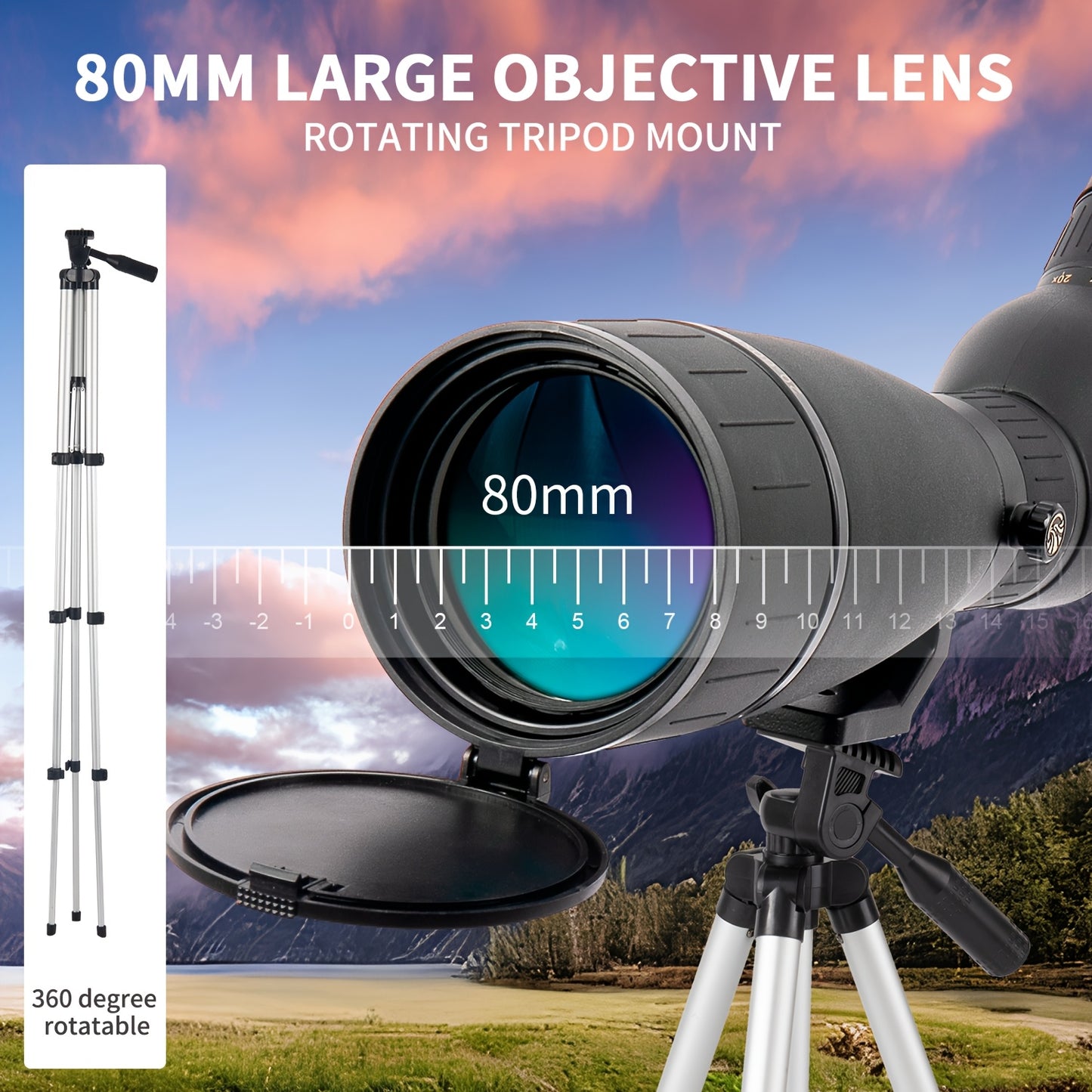Fetch Falcon Spotting Scope ED Long Range With Tripod