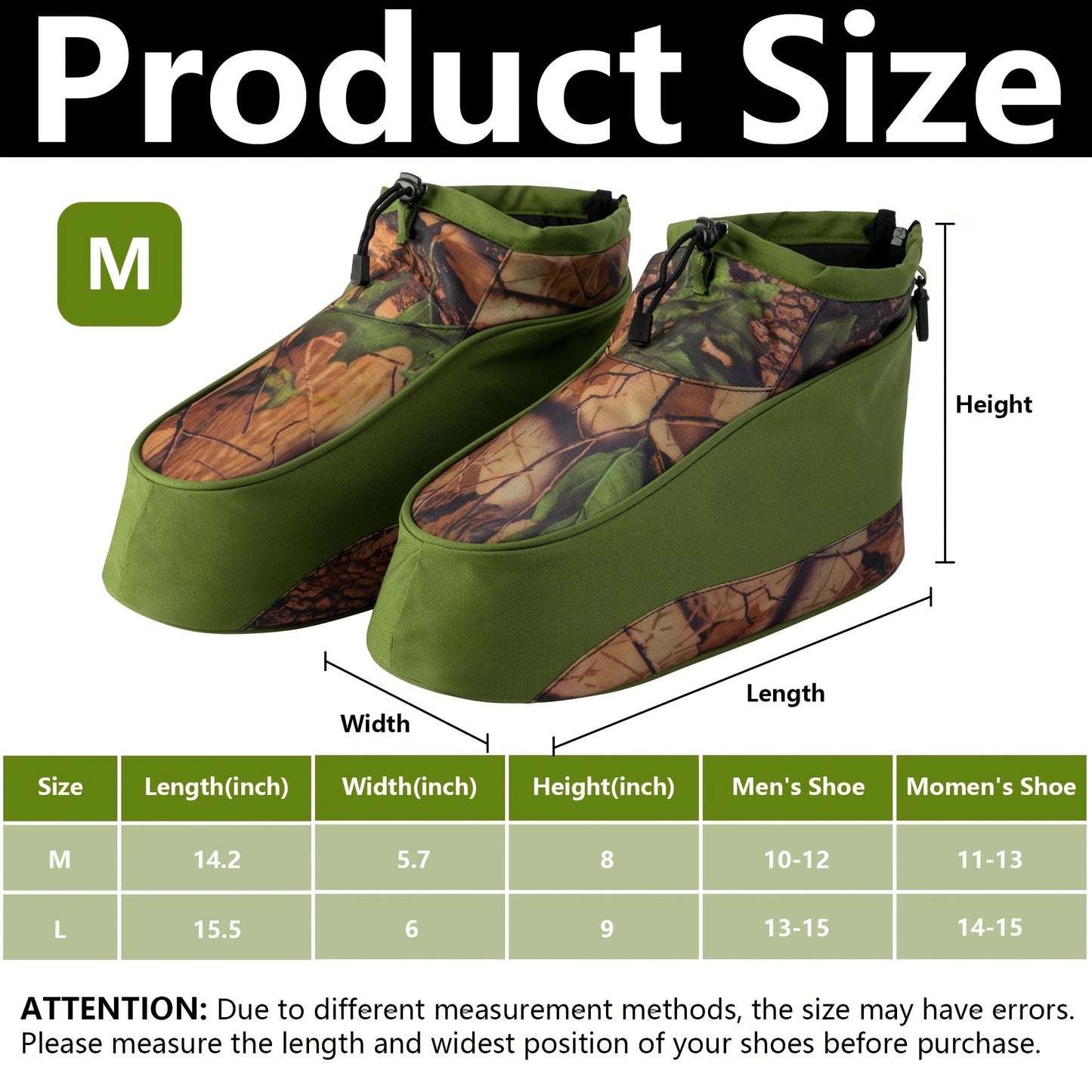 Waterproof Camouflage Boot Covers Drawstring Hunting