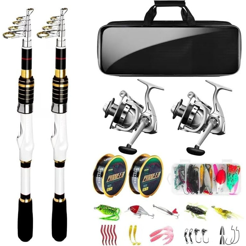 Telescopic Fishing Rod And Reel Combo Carbon Fiber Kit - Parry's Picks