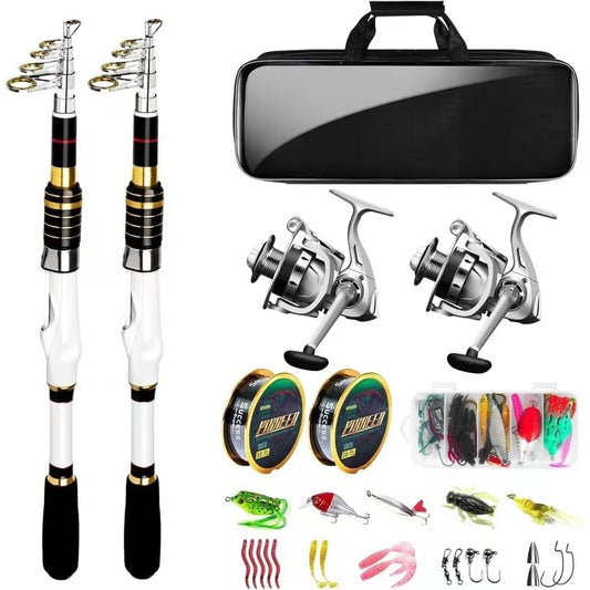 Telescopic Fishing Rod And Reel Combo Carbon Fiber Kit - Parry's Picks