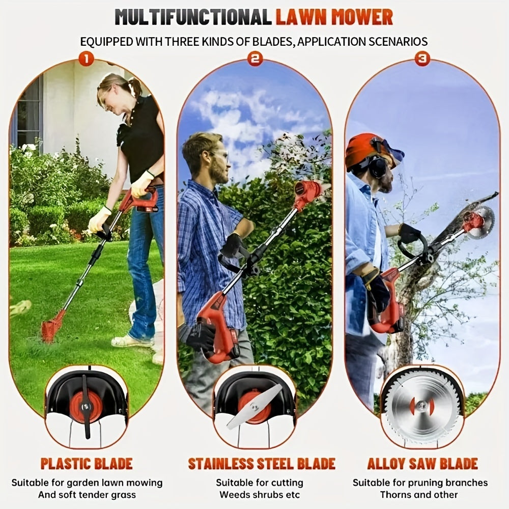 Portable Cordless Electric Lawn Mower With Rechargeable Batteries - Parry's Picks